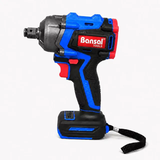 Blue and red Bansal branded impact wrench produced for a private-label project